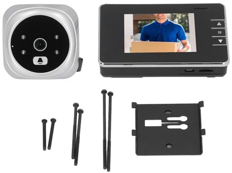 Telecamera Spioncino per Porta, Visione Notturna HD a 120 Gradi, Citofono Bidirezionale, Videocitofono Intelligente, Campanello Elettronico Digitale, per Home Office