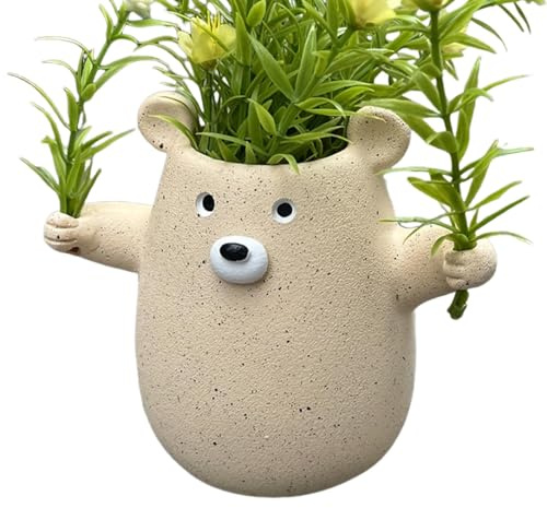Macetas pequeñas para el hogar, maceta de plantas suculentas con flores de cactus - Macetas resistentes y creativas | Macetas de flores en formas para la decoración moderna de la