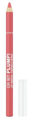 Rimmel OH MY PLUMP! Plumping Lip Liner, 060 Flirty, Fuller-Looking Lips, Highly Pigmented, Ultra-Creamy Formula, Voluminous Look, Define & Sculpt Pout, 5.5g