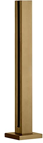 Système de garde-corps carré en verre doré – Acier inoxydable il pour panneaux de verre de 10/12 mm d'épaisseur – Balustrade de terrasse de 130 cm avec connecteurs – Moderne et