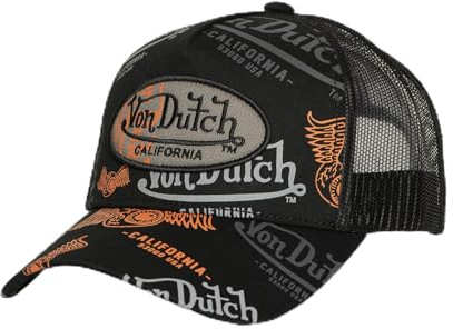 Von Dutch Casquette Homme & Femme, Trucker Cafe, Noir C03