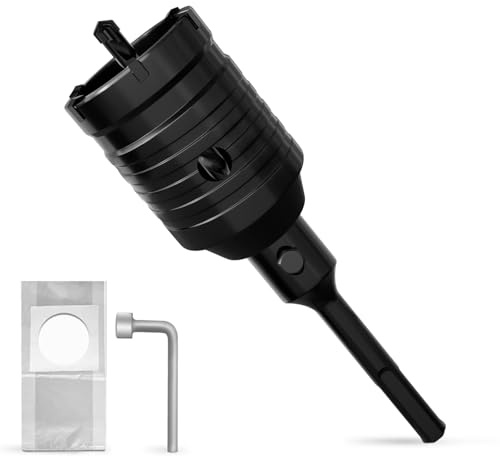 METOTY 50mm SDS Plus Bohrkrone Hohl Lochsäge-dosenbohrer，mit SDS Plus Adapter 110 mm Bohrkrone Steckdose，für Mauerwerk, Ziegel, Beton, Zement, Stein