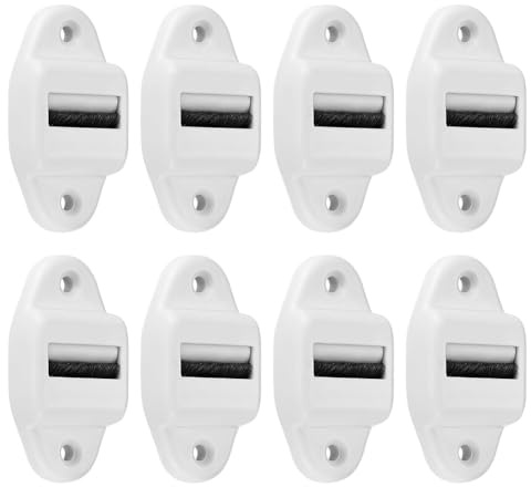Quystetes Pack of 8 Belt Guide Roller Shutter Belt Guide with Roller and Brush Roller Blind Belt Guide(Roll Up to 23mm Belt Width)