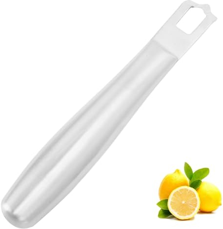 Lemon Zest Peeler, Stainless Steel Kitchen Orange Citrus Zester Multifunctional Cocktails Bartender Tool with Handle for Home Bar (Silver)