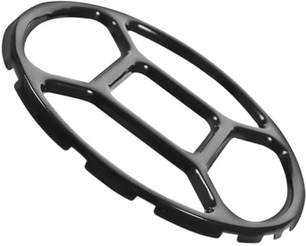 GAROZATION Supporto Antiscivolo Porta Pentola Versatile e Resistente in Smalto Nero per Fornelli a Gas Adatto a Cucine Domestiche e Fornelli da Campeggio