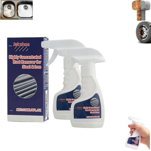 Rimozione della ruggine per metalli pesanti, 240 ml per acciaio e ferro, antiruggine altamente concentrato, spray anti-rus-t, spray multifunzionale per rimozione Rus-t, per vari metalli antiruggine