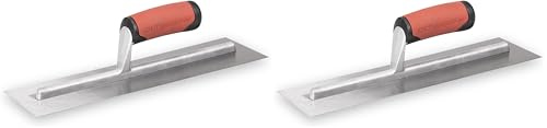 MARSHALLTOWN 11103 Cazzuola per Lisciare-Impugnatura SoftGrip, Acciaio al Carbonio, 356x102 mm, Argento (Confezione da 2)