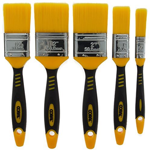 Coral 31417 Zero-Loss 5 Paint Brush Set for a Seriously Good Finish and No Bristle Loss set 5 piece brush pack