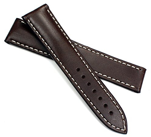 RIOS1931 20mm Juchten Leder Uhrenarmband Für Omega Faltschließe Handvernäht braun