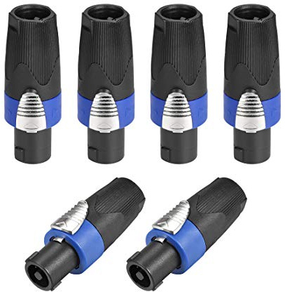 Sourcingmap SpeakOns - Connettori adattatore femmina per altoparlante a 4 poli, compatibile con altoparlanti, 6 pezzi