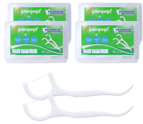 CYWVYNYT Dental Floss Stick with Toothpick Holder, Y Shape Design, Disposable, 200 Count, No Flavor