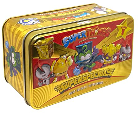 SUPERTHINGS Series 1 Gold Tin - Includes All Special Figures from Series 1. Includes Ultra Ring (Enigma), 2 Gold Leaders, 6 Silver Capitans and 2 Golden Protectors