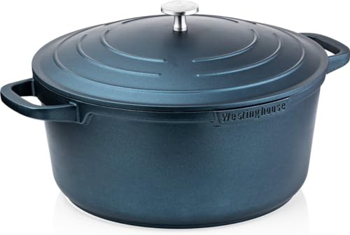 Westinghouse PERFORMANCE SERIES kastrull – 24 cm belagd stekgryta – gryta för induktion, alla typer av spisar och ugnssäker – inklusive handtagshållare – blå, WCCC0095024BL