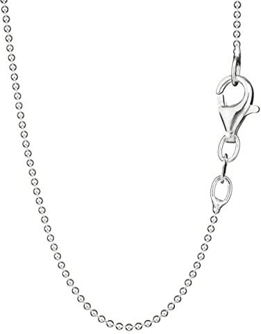 NKlaus Kugelkette kugelkette silber 70 cm, für Damen, 925 Silber, 1 Stück | Breite: 1,0mm; Gewicht: 2,62g; 2,62g; 80cm; 1,0mm; kugelkette silber 925 80cm