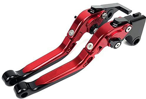 Aublinto Motorrad Kupplung Bremshebel Bremsgriff,Motorrad Einstellbarer Bremsgriff Motorrad Brems Kupplungshebel aus Aluminiumlegierung Kompatibel mit 17–21 Jahren Kawasaki Z1000 Z900 Z800 Z650