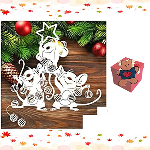 Metall-Stanzformen Liebe, Maus-Schleifen-Stanzformen, Schablonen für DIY Scrapbooking, FotoalbumPrägepapier-Stanzschablonen zur Kartengestaltung, 3 Stück