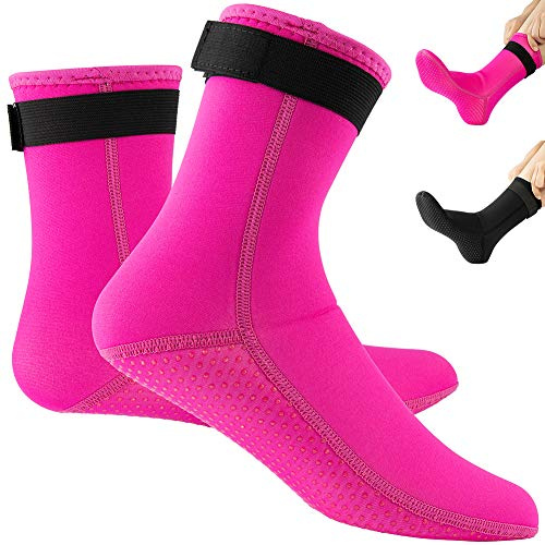 Tyuodna 3mm Neoprensocken,Rutschfeste Tauchsocken für Erwachsene Damen Herren,Wasserdichte Dicke Schwimmsocken,zum Schnorcheln,Schwimmen