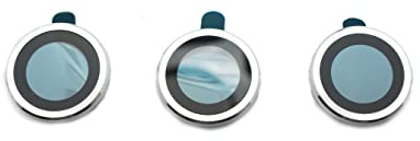 SYSTEM-S Copriobiettivo di protezione per fotocamera in vetro metallico per iPhone 13 Pro + Max, grigio