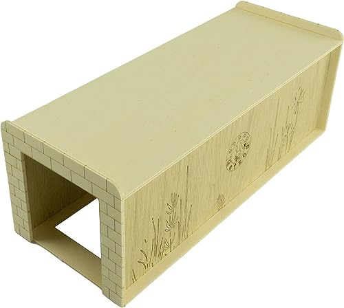 Getzoo 30 cm Holztunnel | Tunnel, Spielzeug, Zubehör zur Beschäftigung für Nager und andere Kleintiere (Eckig (Ø 8 cm))