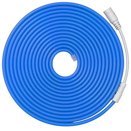 Jandei - Tira de Luz Led de Neón Flexible 12V, 5M 6x12mm 120 Leds/Metros. Color Azul. Corte 2,5cm. Decoración Interiores y Exteriores, Hogar, Negocio, Rótulos...Transformador No Incluido