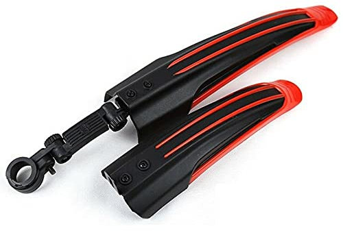 MTB-Schutzbleche, Fahrrad-Schutzblech-Set, 2-teilig, Fahrrad-Mountainbike-Kotflügel, Radschutzbrett, Schutzblech, Schutzplatte for Fahrrad-Vorder-/Hinterrad-Kotflügel, 6 Farben ( Color : Red Black )