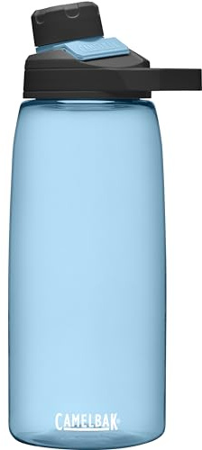 CamelBak Chute Mag BPA Free Water Bottle with Tritan Renew - Magnetic Cap Stows While Drinking, 32oz, True Blue