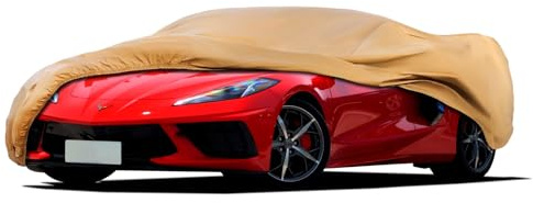 JURMON Strapazierfähige Outdoor-Autoabdeckung, passgenau für Chevrolet Corvette, Winddicht, wetterfest, wasserdicht, Sonne, Regen, UV, Staub, Schnee, Schutz, Outdoor-Autoabdeckungen