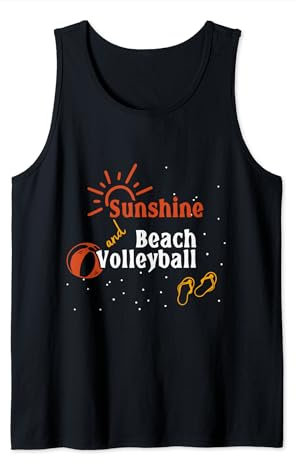 Sonnenschein und Beachvolleyball Tank Top