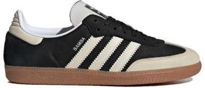 adidas Originals Samba Herren-Fußballschuh, Core Black Wonder White Silver Metallic, 9.5 AU