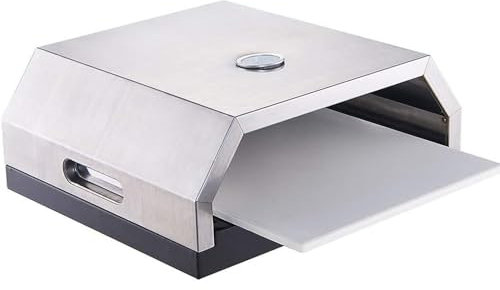 Four à pizza, four à pizza électrique portable de 12, four à pizza for barbecue intérieur/extérieur, machine à pizza en acier inoxydable avec thermomètre, for restaurant à domicile, camping dans le j