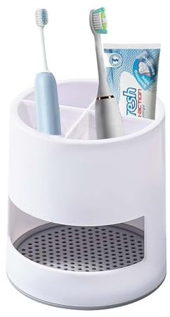 Qinsky Supports de Brosse à Dents,Support de Brosse à Dents avec Drainage Amovible pour Salle de Bain,Cuisine,comptoir de Rangement