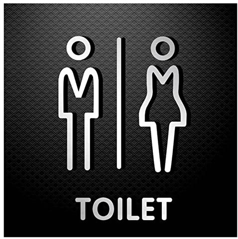 CHFYIJYHM Acryl-Badezimmerschild for Männer und Frauen, Deko-Figuren-Set – modernes Toilettenschild for Männer und Frauen – Badezimmer-Türschilder – Toiletten-WC-Schilder for Unternehmen – Badezimmer-