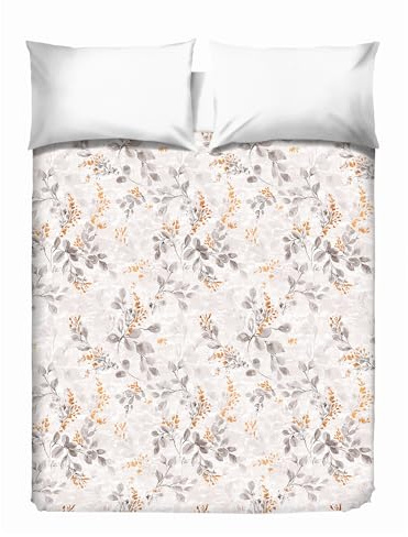PENSIERI DELICATI Colcha para Cama de Matrimonio, 260 x 280 cm, Tela Individual 100% algodón Pique, Ideal como Toalla Decorativa, Manta para Proteger la Cama de 2 plazas, fantasía Victoria Ocre, 100%