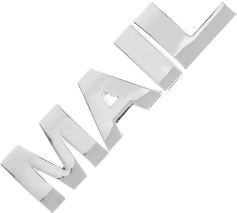 ANDRESLAD 4piezas Letras Metalizadas Adhesivas Para Buzón Resistente La Intemperie Alfabeto Para Etiquetas y Armarios Diseño Minimalista Durabilidad y Fácil Instalación