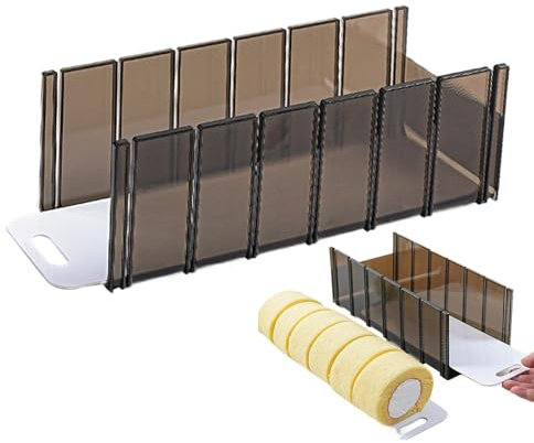 Professional Cake Roll Cutter, Adjustable Thickness Guide Cutter, Precision Food Grade Slicer, Thickness Guide Cake Roll Division Tools 10.83x4.33x3.94 for Dessert Shop, Home