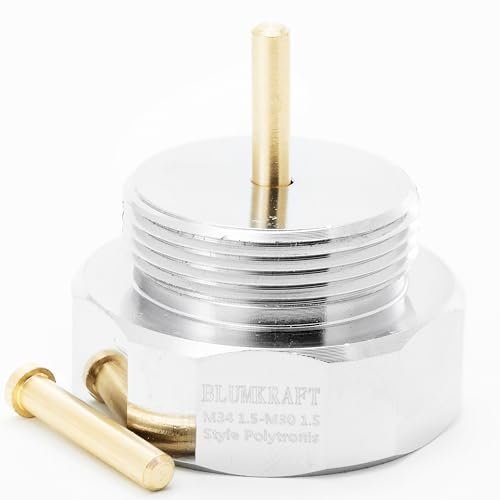 Radiator adapter M34 x 1.5 female type POLYTRONIC (Prototype) to thermostatic head M30x1.5 male: adapts your radiator valve to suit modern and smart thermostats in M30.