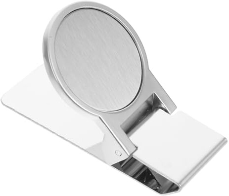 CALLARON Clip Fermasoldi in Acciaio Inossidabile Rotonda Pratica e Resistente Morsetto Portabanconote Leggero e Compatto Per Uomo Fissaggio Sicuro Di Contanti e Carte Accessorio Ufficio Fun