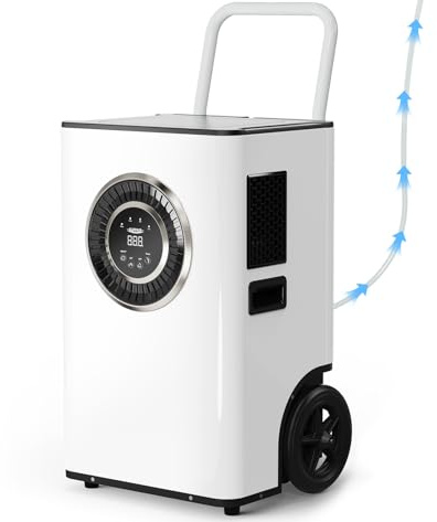 ALORAIR 110PPD Commercial Dehumidifier with Pump & Drain Hose, LGR Tech Dehumidifiers for Large Room, Basement, Warehouse, Industrial Space, 5 Years Limited Warranty, Sentinel Elite50X