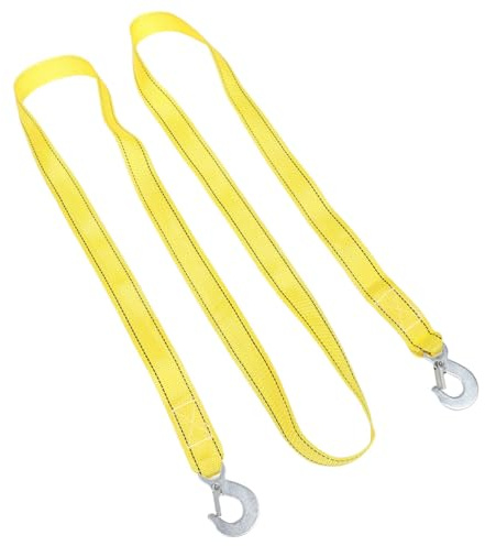 Alipis 3m Fune Di Traino Per Biciclette Resistente e Portatile Cinghia Per Carichi Pesanti Per Auto Camion Anelli Di Sicurezza Corda Di Emergenza