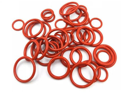 LanMaiXun 10 Stück 25mm×5mm VMQ Rot Silikon Material O-Ring (Außendurchmesser × Drahtdurchmesser)