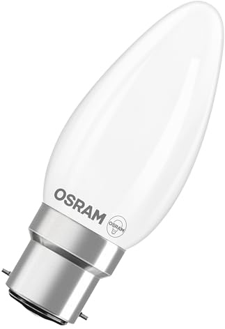 Osram Lampe LED forme étoile bougie B40 filament, 4000 K blanc neutre, 3,4 | LED Star Classic B 40 Filament, LED Lamps, Blanc, 35 mm dia, 15000 h, Pack de 6