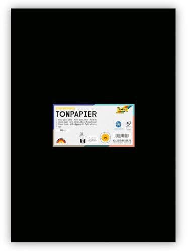 Tonpapier 130g/qm, DIN A3, 50er Pack (Schwarz)