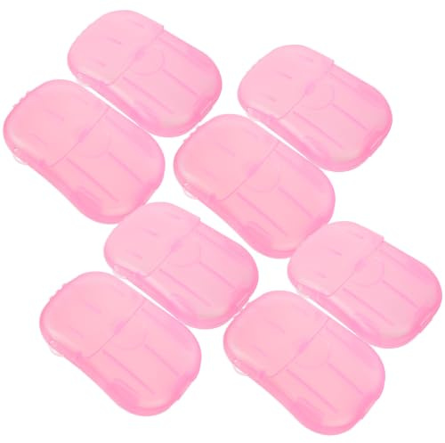 VILLCASE Jabón Portátil Rosa en Caja, 20 Cajas de 20 Hojas para Viajes | Laminas de Jabon para Manos, Formato Desechable, Práctico para Viajes de Negocio