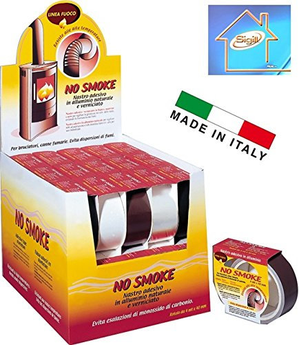 NASTRO ADESIVO IN ALLUMINIO PER ALTE TEMPERATURE 40 mm X 4 MT  SIGILL  NERO