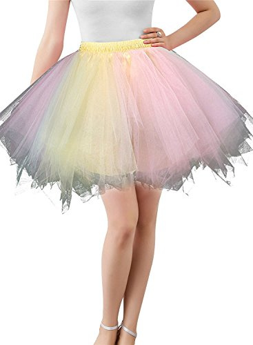 Karneval Erwachsene Damen 80's Tüllrock Tütü Röcke Tüll Petticoat Tutu