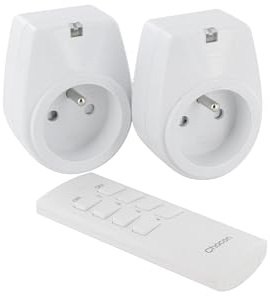 Kit de 2 enchufes por control remoto On/Off + mando a distancia