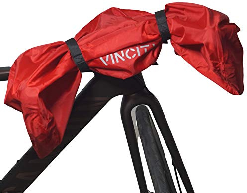 Vincita Waterproof Durable Bike Handlebar Rain Cover Red for Road Bicycles When Store On Bike Rack/Park Outdoor, Protect Handlebar from Bugs, Dust, Rain, Wind, Sunlight. -