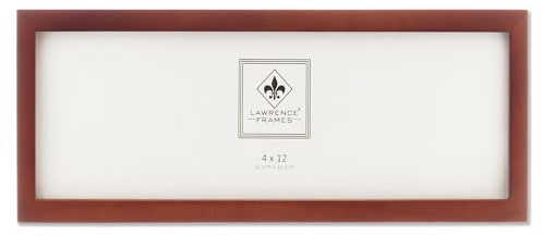 Lawrence Frames Standard Wood Picture Frame, 4x12, Walnut