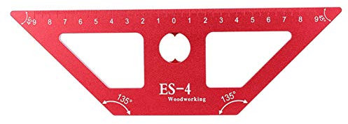Scriber Holzbearbeitungslineal Anreißlehre 45 Grad Rot Markierungswerkzeug zum Präzisen Anreißen & Zeichnen