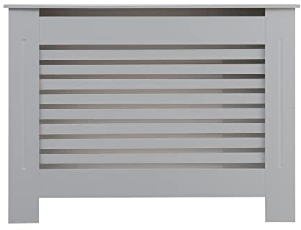 AVC Designs Kensington Radiator Cover Medium (112 x 19 x 82cm) MDF Grey Grill Wood Cabinet